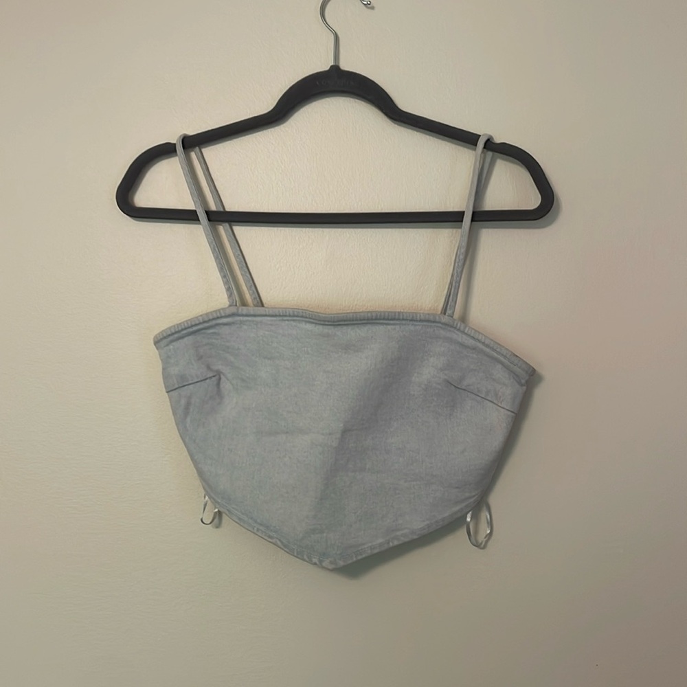 Zara jean denim crop top
